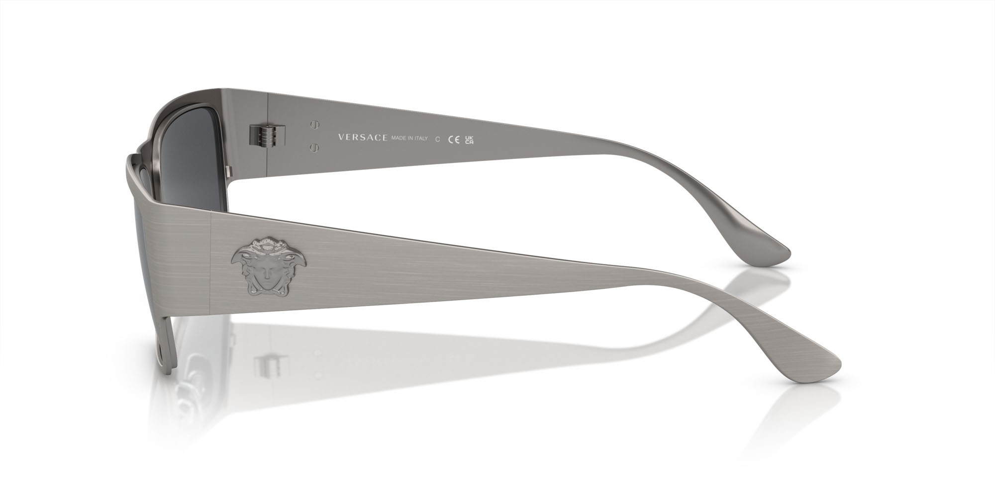 Sonnenbrillen Versace VE 2262 (126287) farbe gunmetal form quadratisch gläser grigio scuro