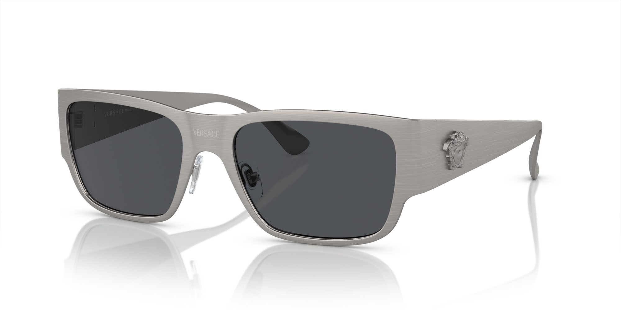 Sonnenbrillen Versace VE 2262 (126287) farbe gunmetal form quadratisch gläser grigio scuro
