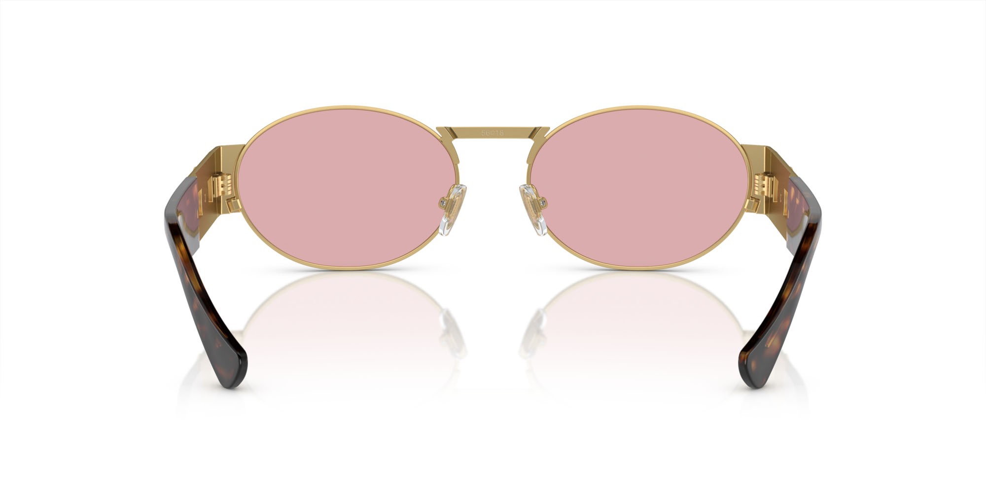 Occhiali da sole Versace VE 2264 (100284) colore oro opaco forma ovale lenti viola chiaro