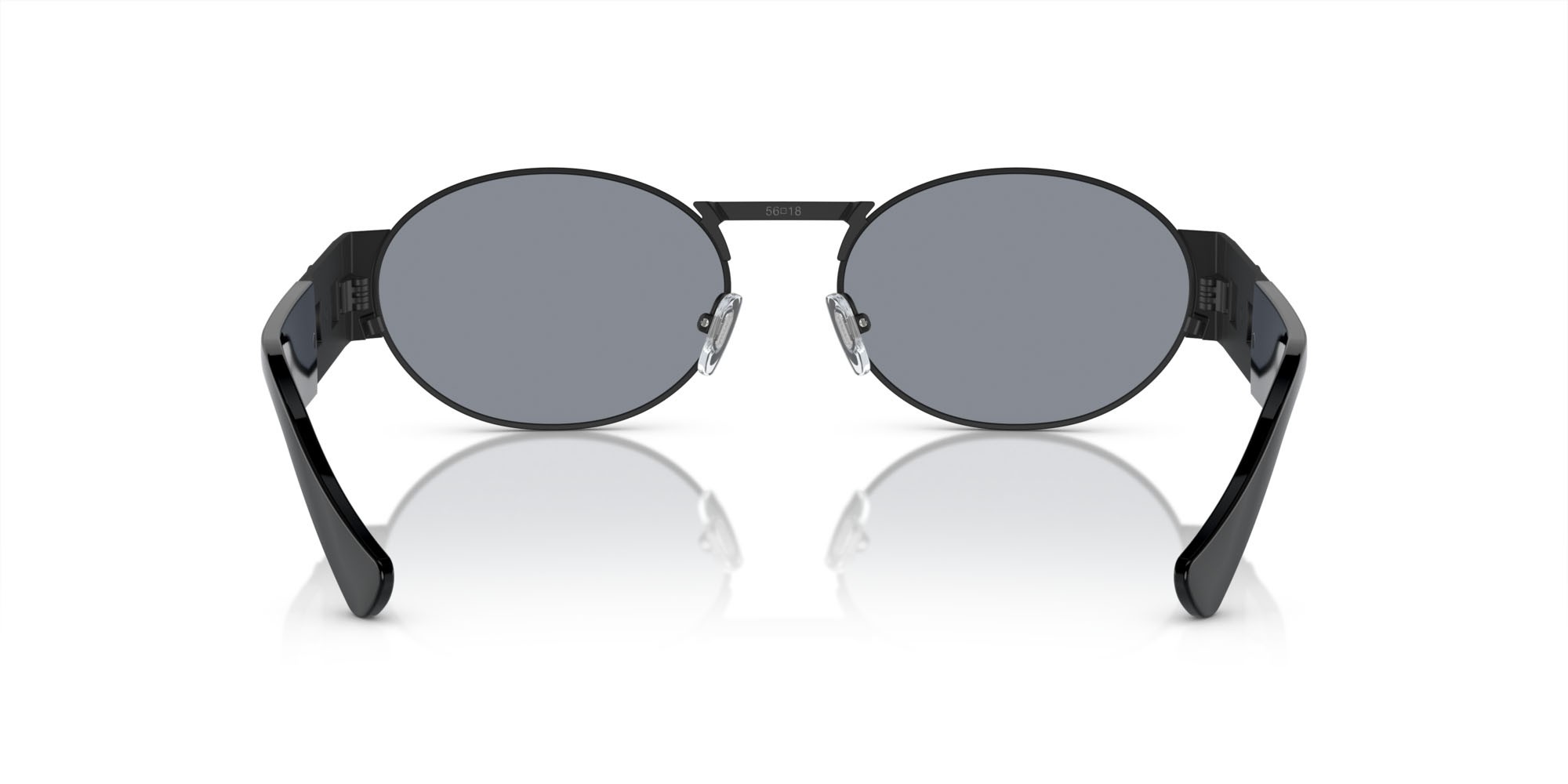 Occhiali da sole Versace VE 2264 (1261/1) colore nero opaco forma ovale lenti grigio