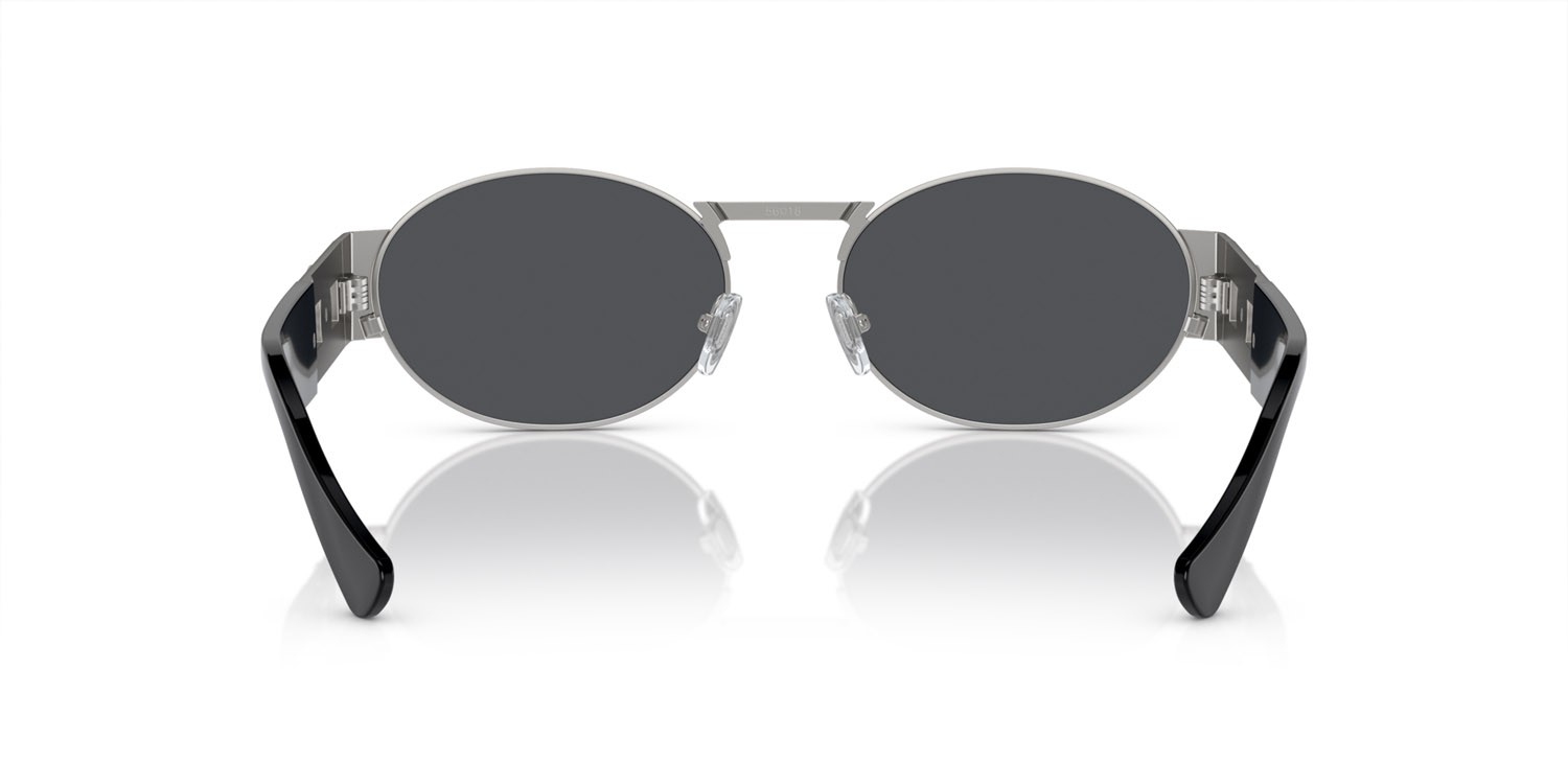 Sonnenbrillen Versace VE 2264 (151387) farbe argento form oval gläser grigio scuro