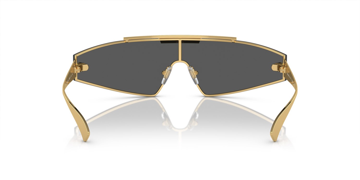 Sunglasses Versace VE 2265 (100287) color oro shape irregular lenses dark grey/mirror gold