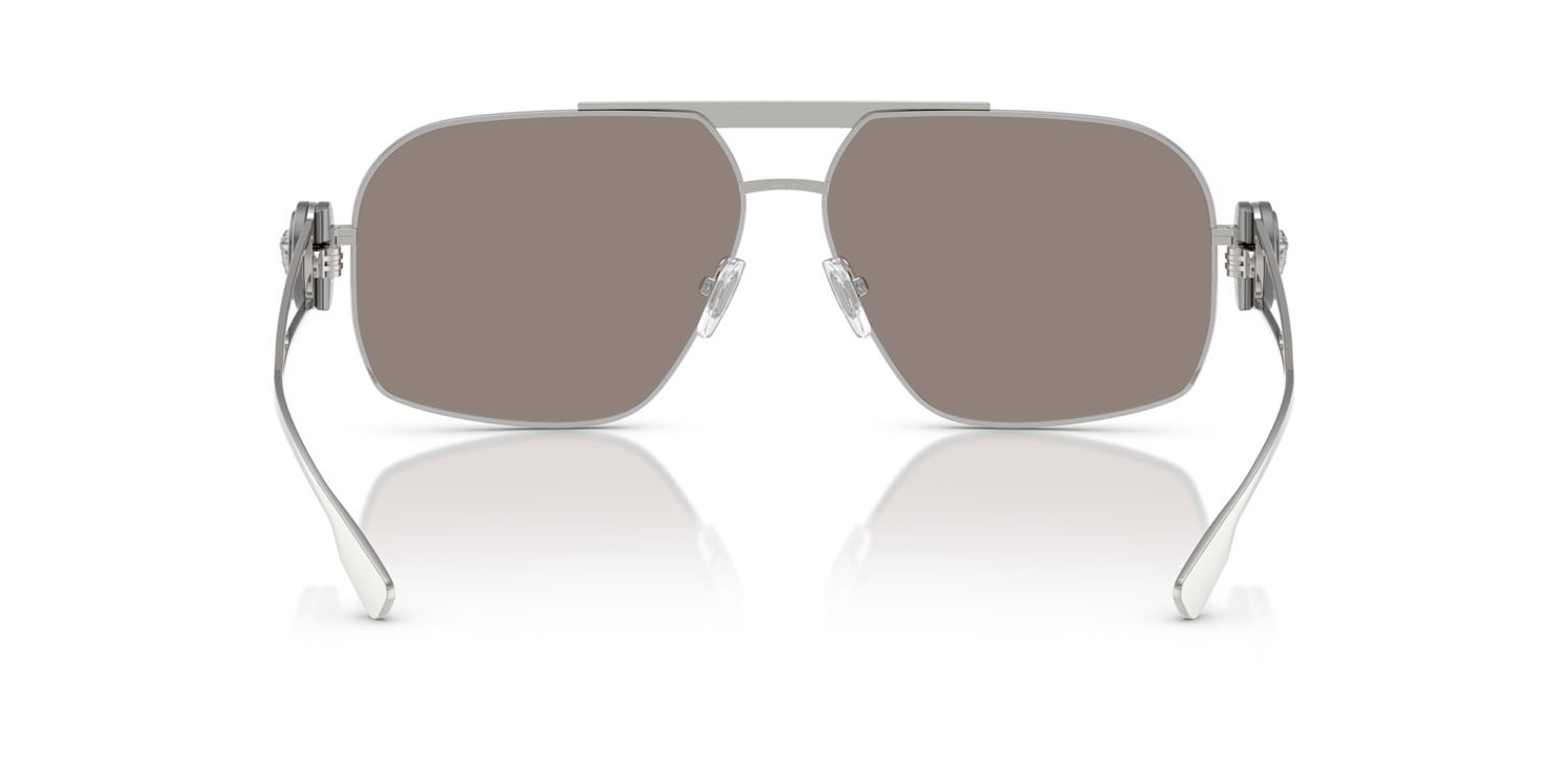 Sonnenbrillen Versace VE 2269 (10006G) farbe argento form unregelmäßig gläser grigio chiaro specchiato argento