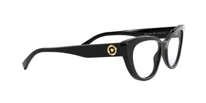 Brillen Versace VE 3286 (GB1) farbe black form cat-eye gläser demo lens
