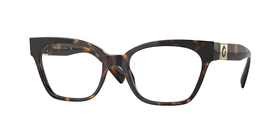 Eyeglasses Versace VE 3294 (108) color havana shape cat eye lenses demo lens
