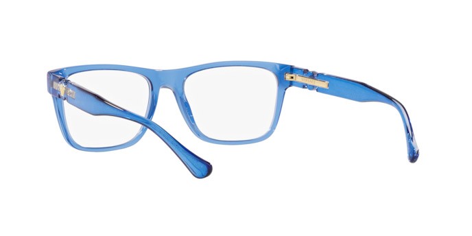 Brillen Versace VE 3303 (5415) farbe blu trasparente form rechteckig gläser lente demo