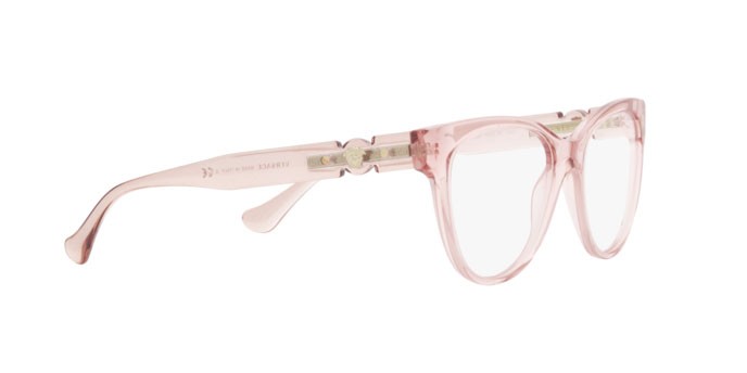 Eyeglasses Versace VE 3304 (5339) color transparent pink shape cat eye lenses demo lens