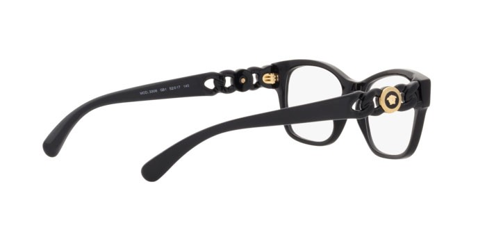 Brillen Versace VE 3306 (GB1) farbe black form cat-eye gläser demo lens
