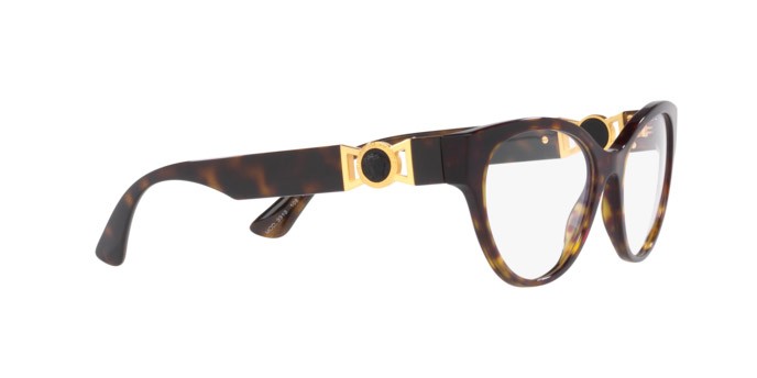 Eyeglasses Versace VE 3313 (108) color havana shape round lenses demo lens
