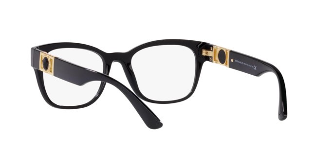 Brillen Versace VE 3314 (GB1) farbe black form quadratisch gläser demo lens