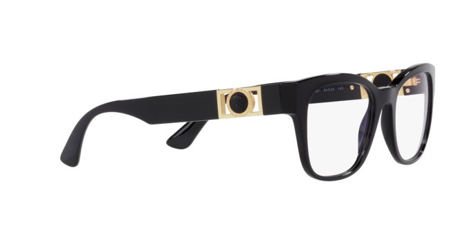 Brillen Versace VE 3314 (GB1) farbe black form quadratisch gläser demo lens
