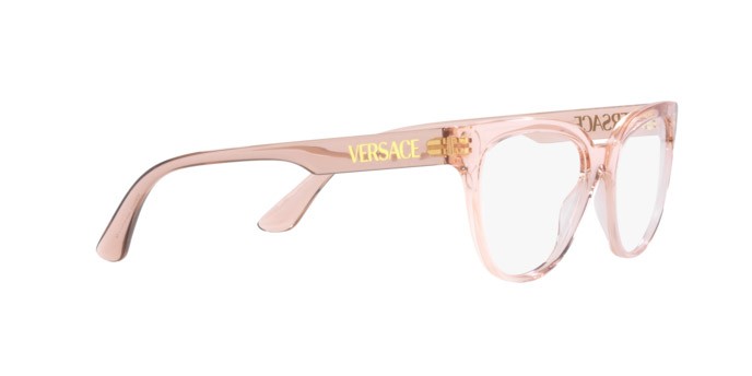 Brillen Versace VE 3315 (5339) farbe transparent pink form cat-eye gläser demo lens