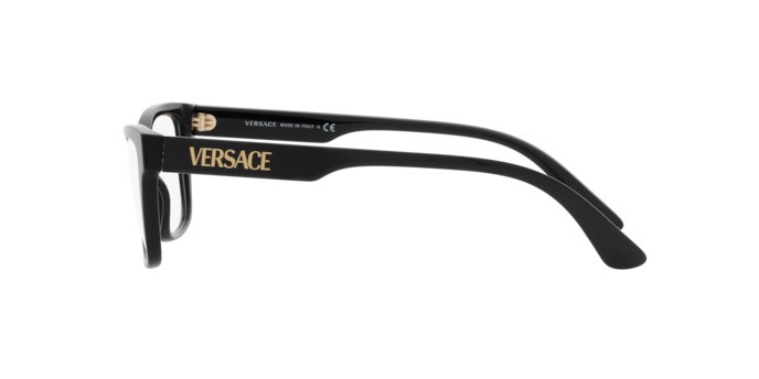 Brillen Versace VE 3316 (GB1) farbe black form quadratisch gläser demo lens