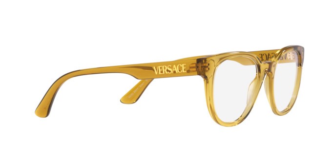 Brillen Versace VE 3317 (5347) farbe transparent honey form quadratisch gläser demo lens