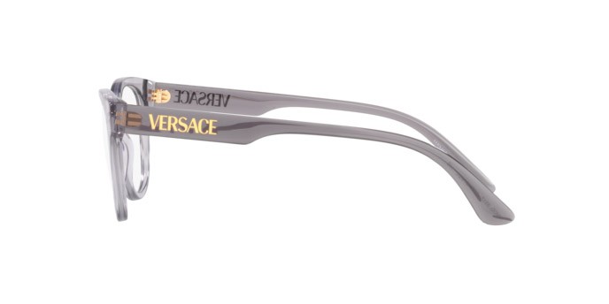 Brillen Versace VE 3317 (593) farbe transparent grey form quadratisch gläser demo lens
