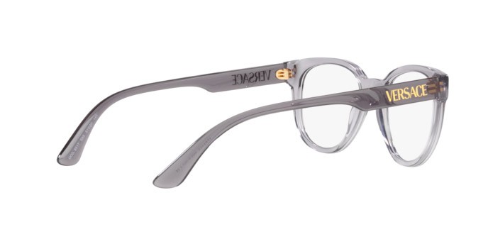 Brillen Versace VE 3317 (593) farbe transparent grey form quadratisch gläser demo lens