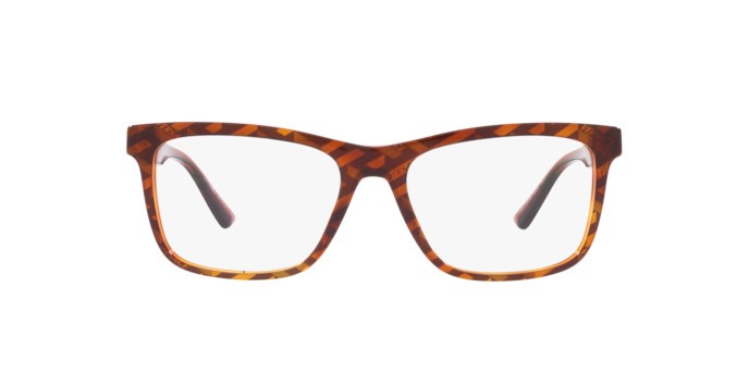 Brillen Versace VE 3319 (5354) farbe havana monogram print form pantos gläser demo lens