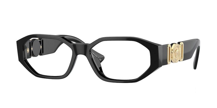 Eyeglasses Versace VE 3320U (GB1) color black shape irregular lenses clear