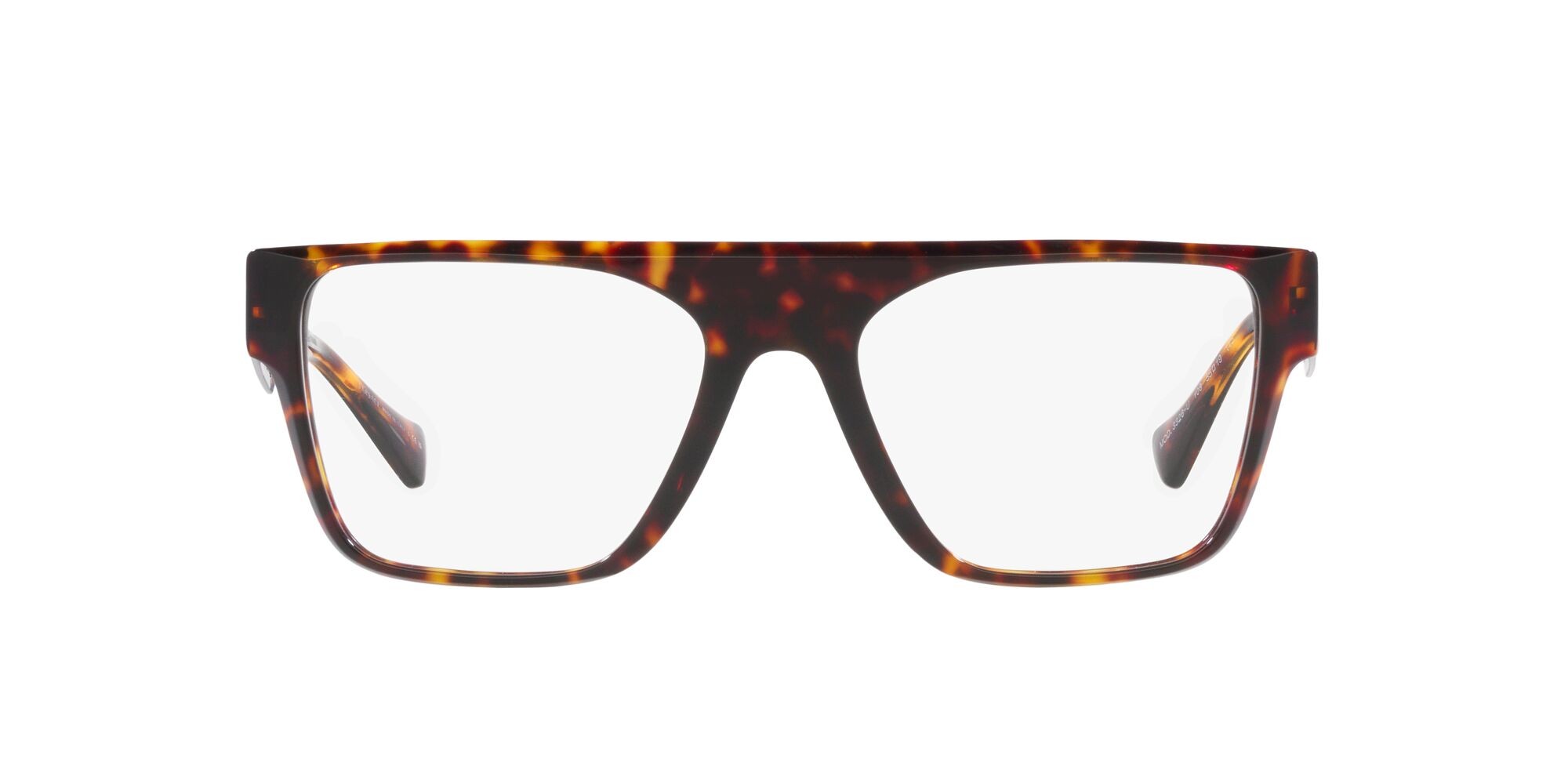 Brillen Versace VE 3326U (108) farbe havana form rechteckig gläser trasparente