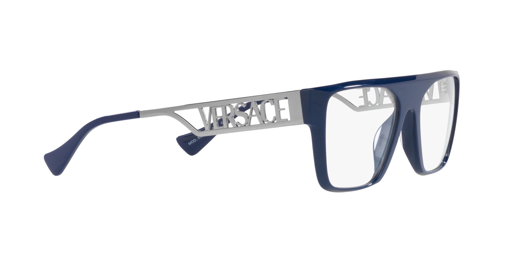 Eyeglasses Versace VE 3326U (911) color blu shape rectangle lenses trasparente
