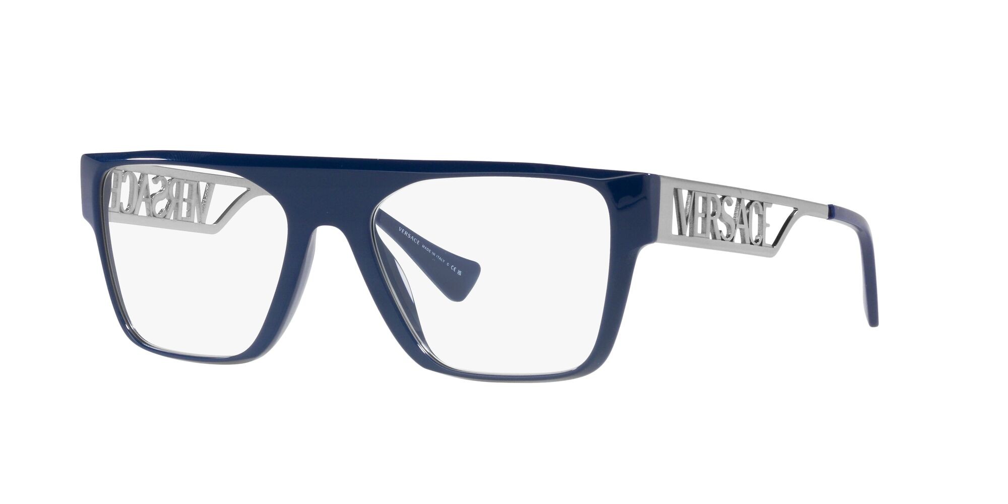 Eyeglasses Versace VE 3326U (911) color blu shape rectangle lenses trasparente