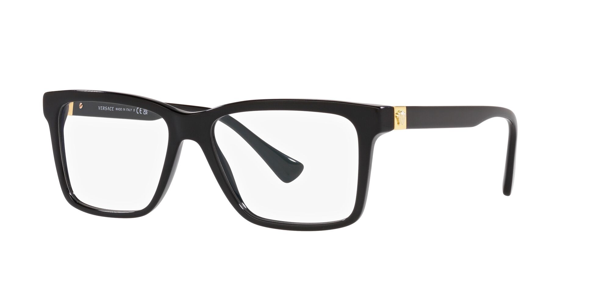 Eyeglasses Versace VE 3328 (GB1) color nero shape rectangle lenses lente demo