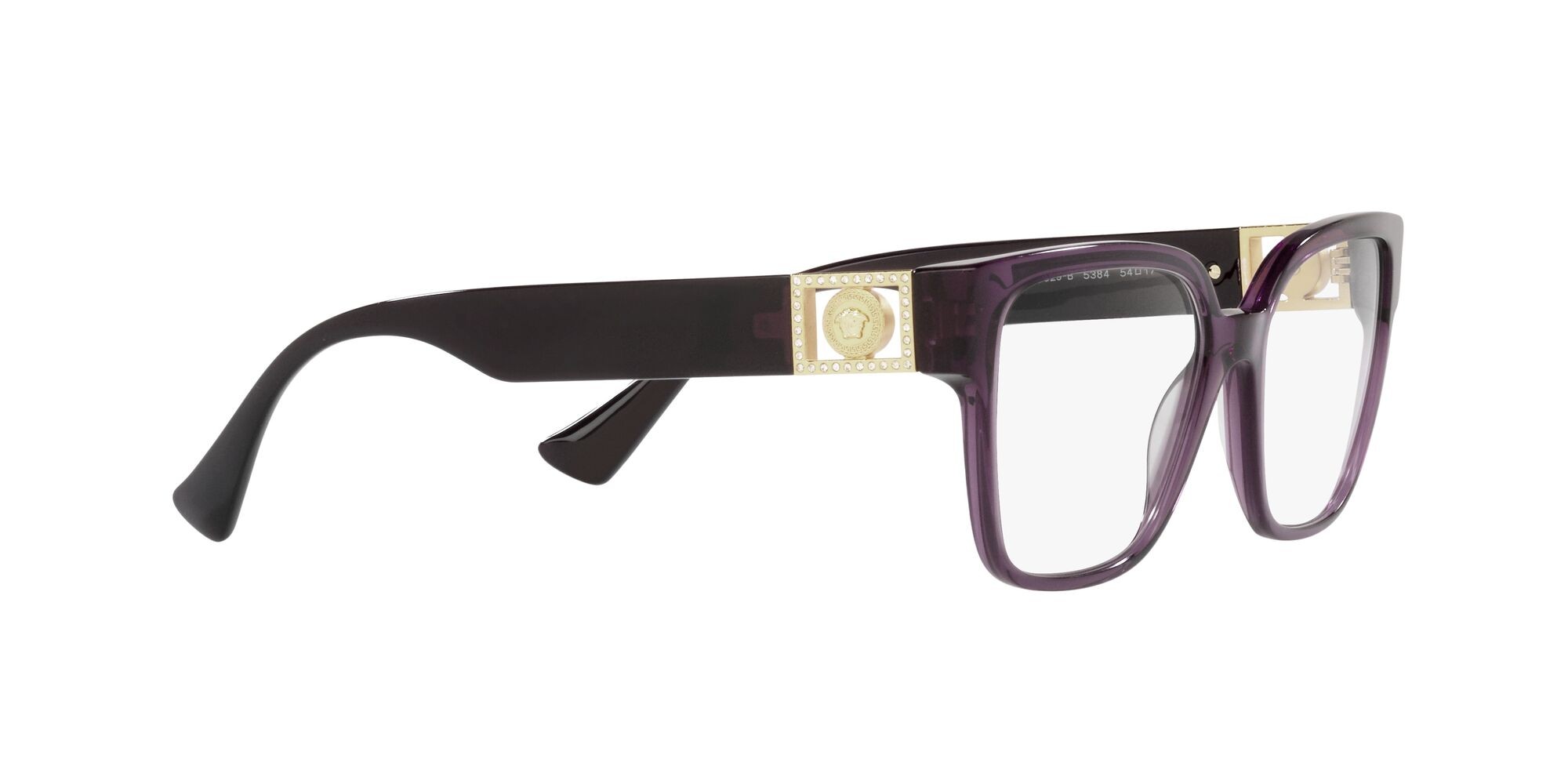 Eyeglasses Versace VE 3329B (5384) color prugna trasparente shape square lenses trasparente