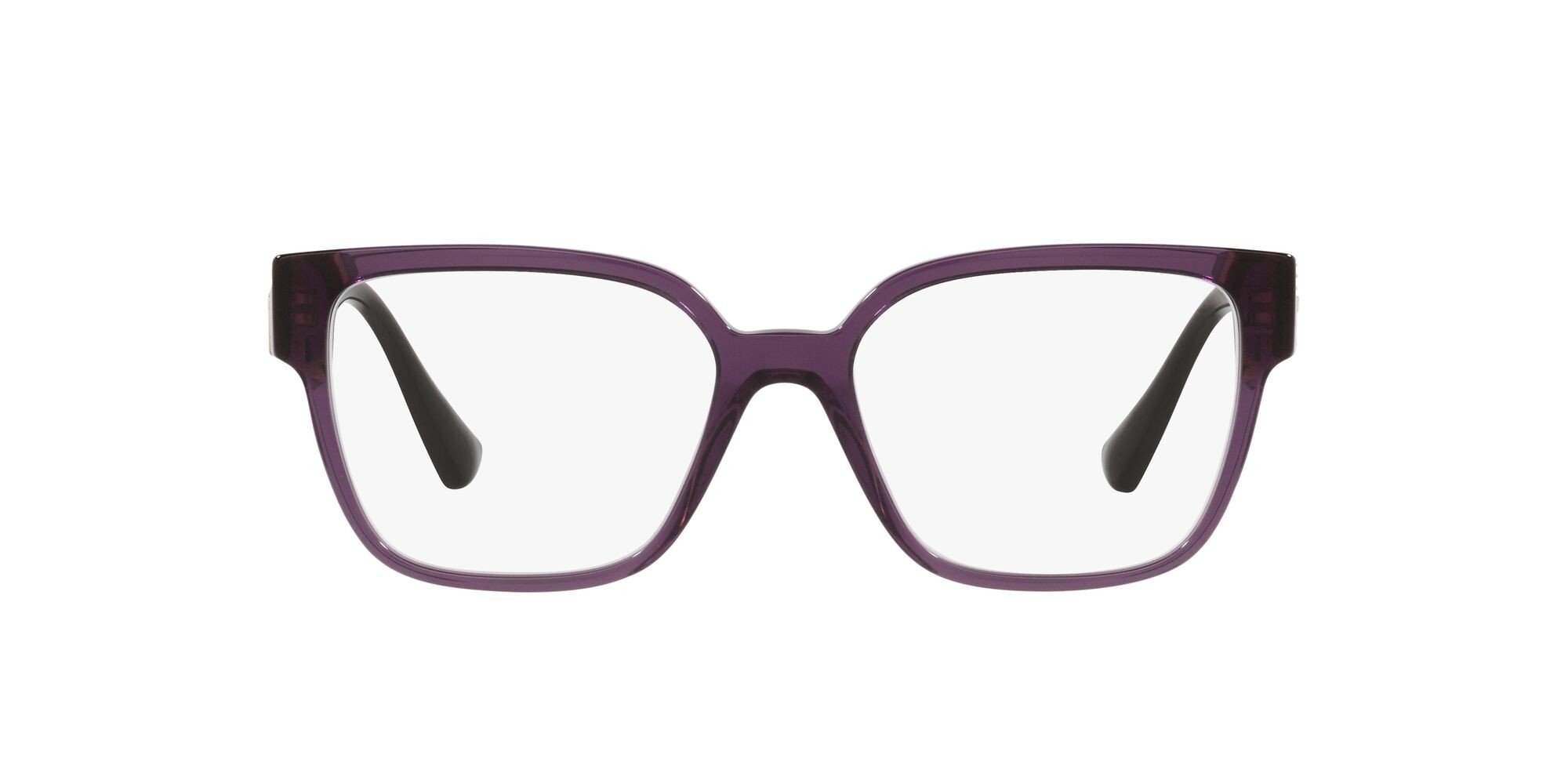 Eyeglasses Versace VE 3329B (5384) color prugna trasparente shape square lenses trasparente