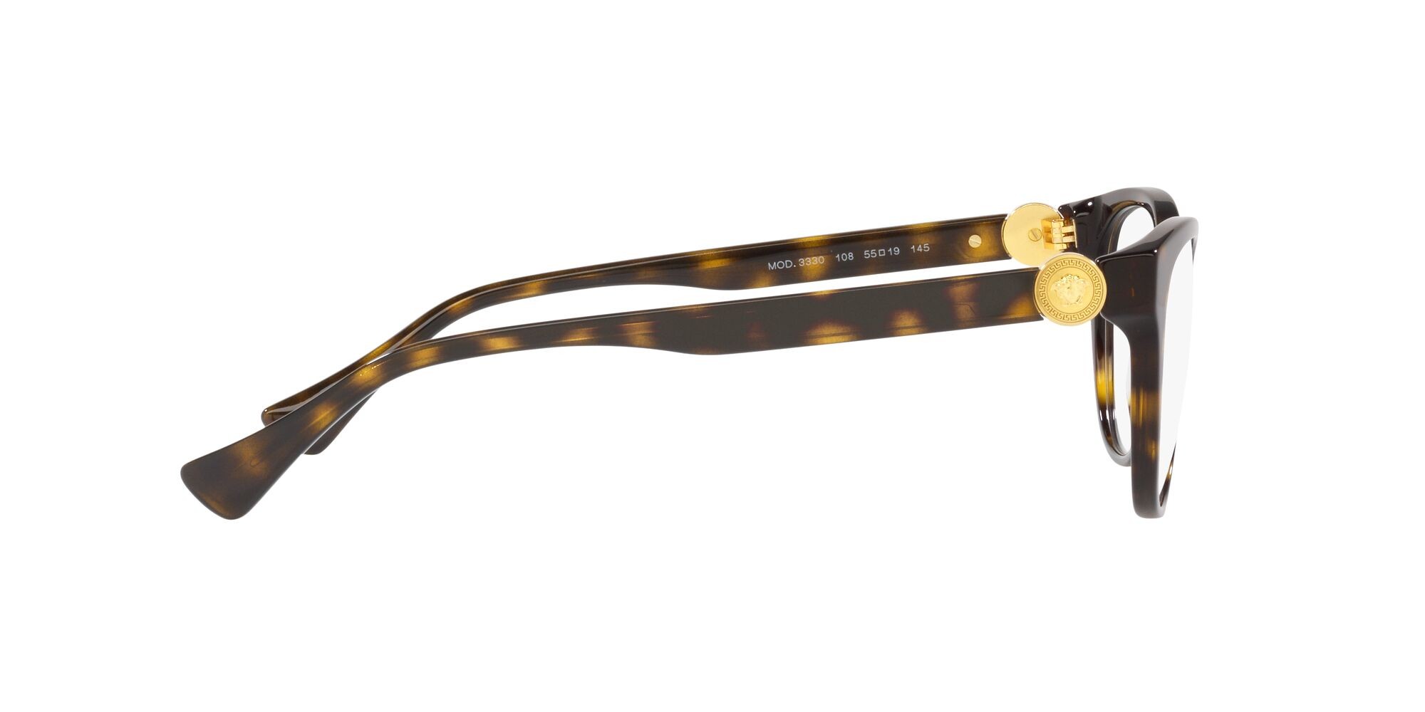 Eyeglasses Versace VE 3330 (108) color havana shape cat eye lenses lente demo