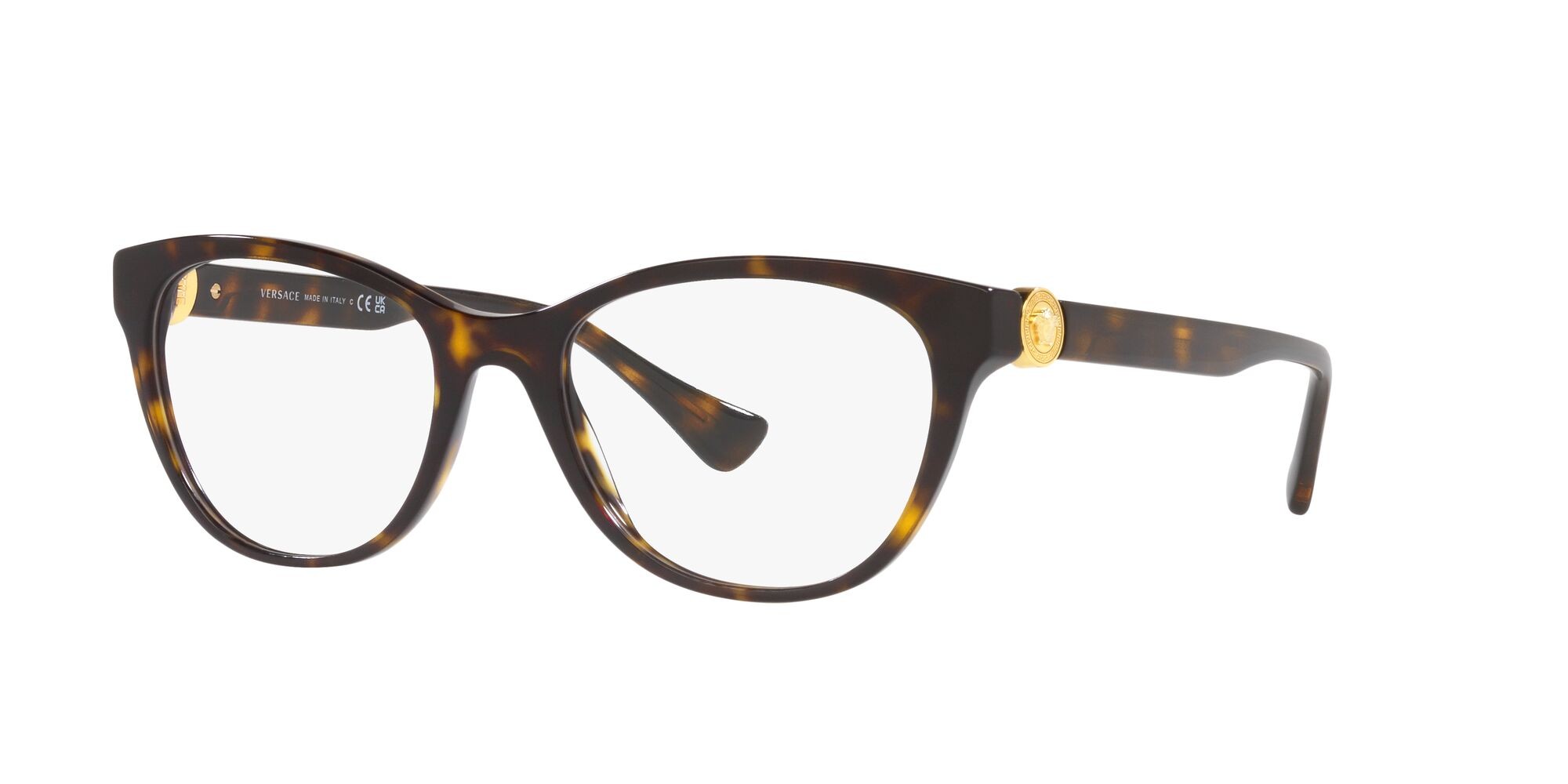 Eyeglasses Versace VE 3330 (108) color havana shape cat eye lenses lente demo