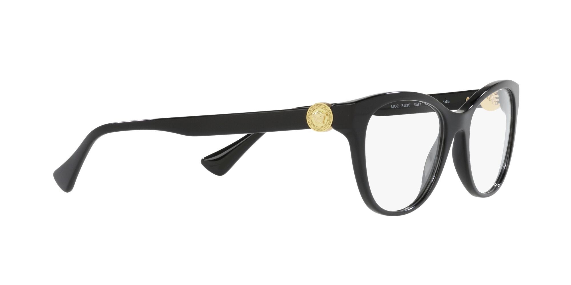 Brillen Versace VE 3330 (GB1) farbe nero form cat-eye gläser lente demo