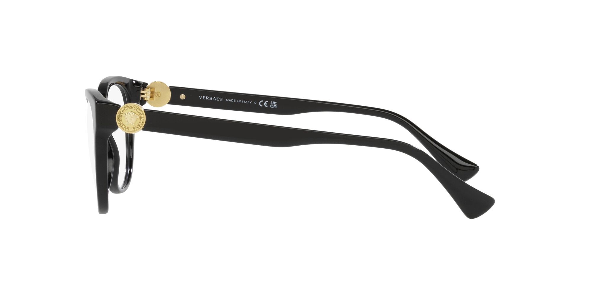 Brillen Versace VE 3330 (GB1) farbe nero form cat-eye gläser lente demo