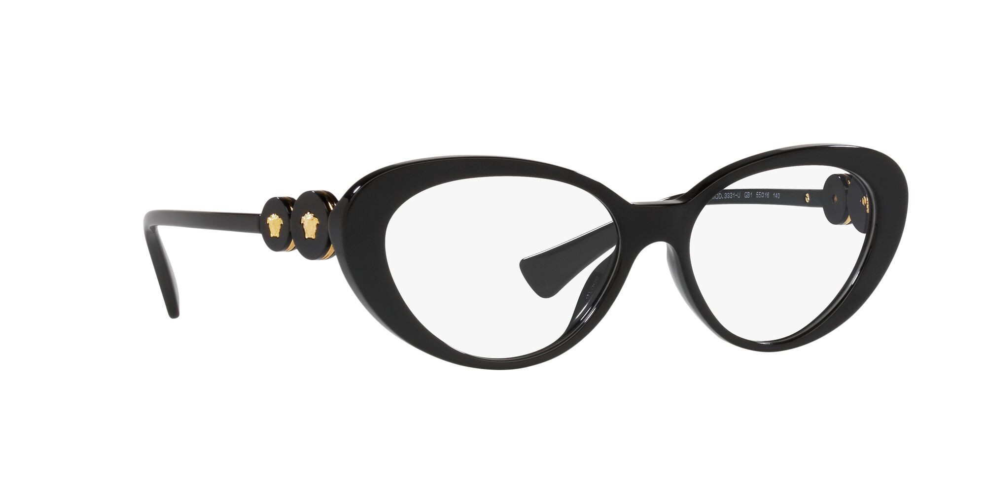 Brillen Versace VE 3331U (GB1) farbe nero form cat-eye gläser lente demo