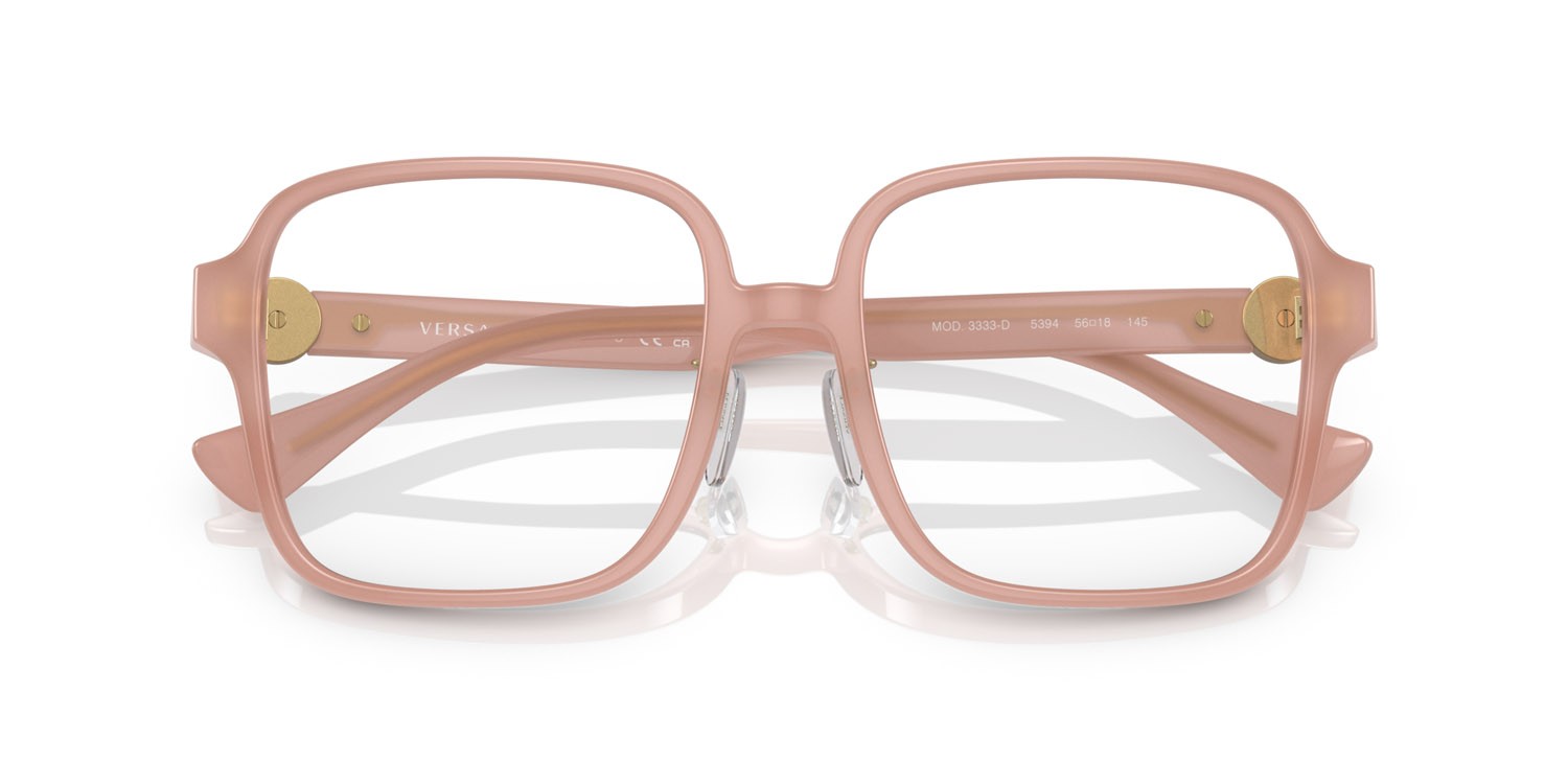 Eyeglasses Versace VE 3333D (5394) color rosa opale shape square lenses lente demo