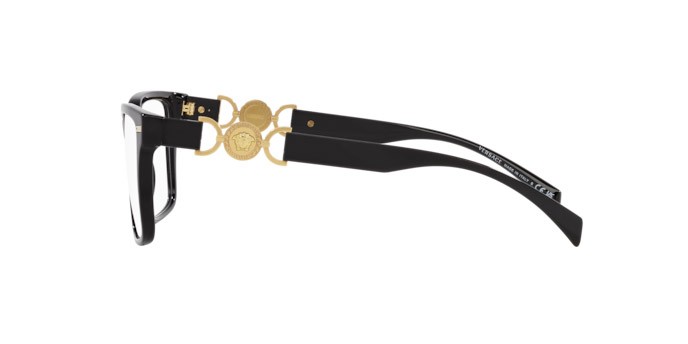 Eyeglasses Versace VE 3335 (GB1) color nero shape rectangle lenses lente demo