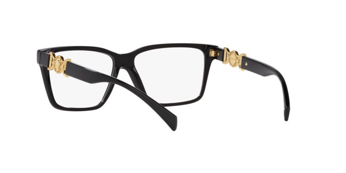 Eyeglasses Versace VE 3335 (GB1) color nero shape rectangle lenses lente demo