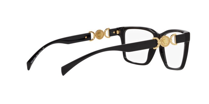 Eyeglasses Versace VE 3335 (GB1) color nero shape rectangle lenses lente demo