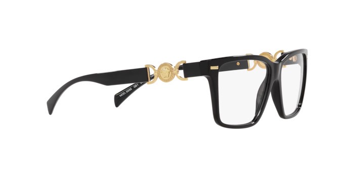 Eyeglasses Versace VE 3335 (GB1) color nero shape rectangle lenses lente demo