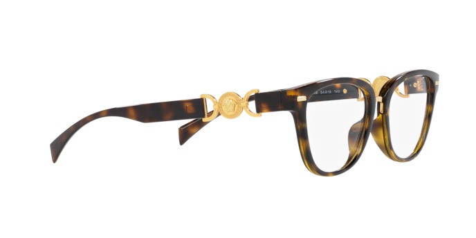 Brillen Versace VE 3336U (108) farbe havana form cat-eye gläser lente demo