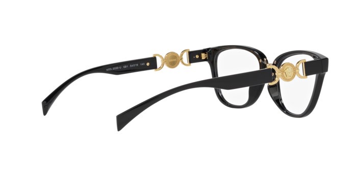 Eyeglasses Versace VE 3336U (GB1) color nero shape cat eye lenses lente demo