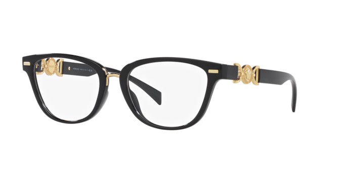Eyeglasses Versace VE 3336U (GB1) color nero shape cat eye lenses lente demo