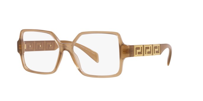 Occhiali da vista Versace VE 3337 (5403) colore beige opalino forma quadrato lenti lente demo