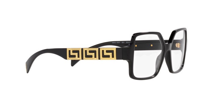 Eyeglasses Versace VE 3337 (GB1) color nero shape square lenses lente demo