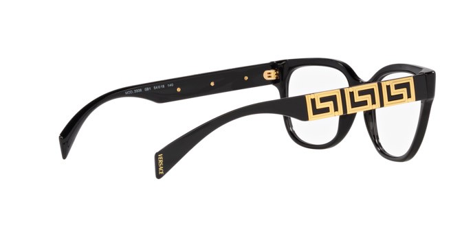 Eyeglasses Versace VE 3338 (GB1) color nero shape square lenses lente demo