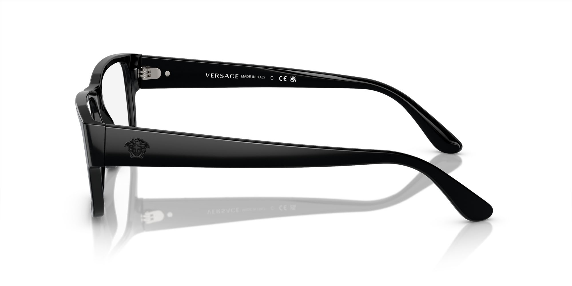 Eyeglasses Versace VE 3342 (GB1) color nero shape rectangle lenses lente demo
