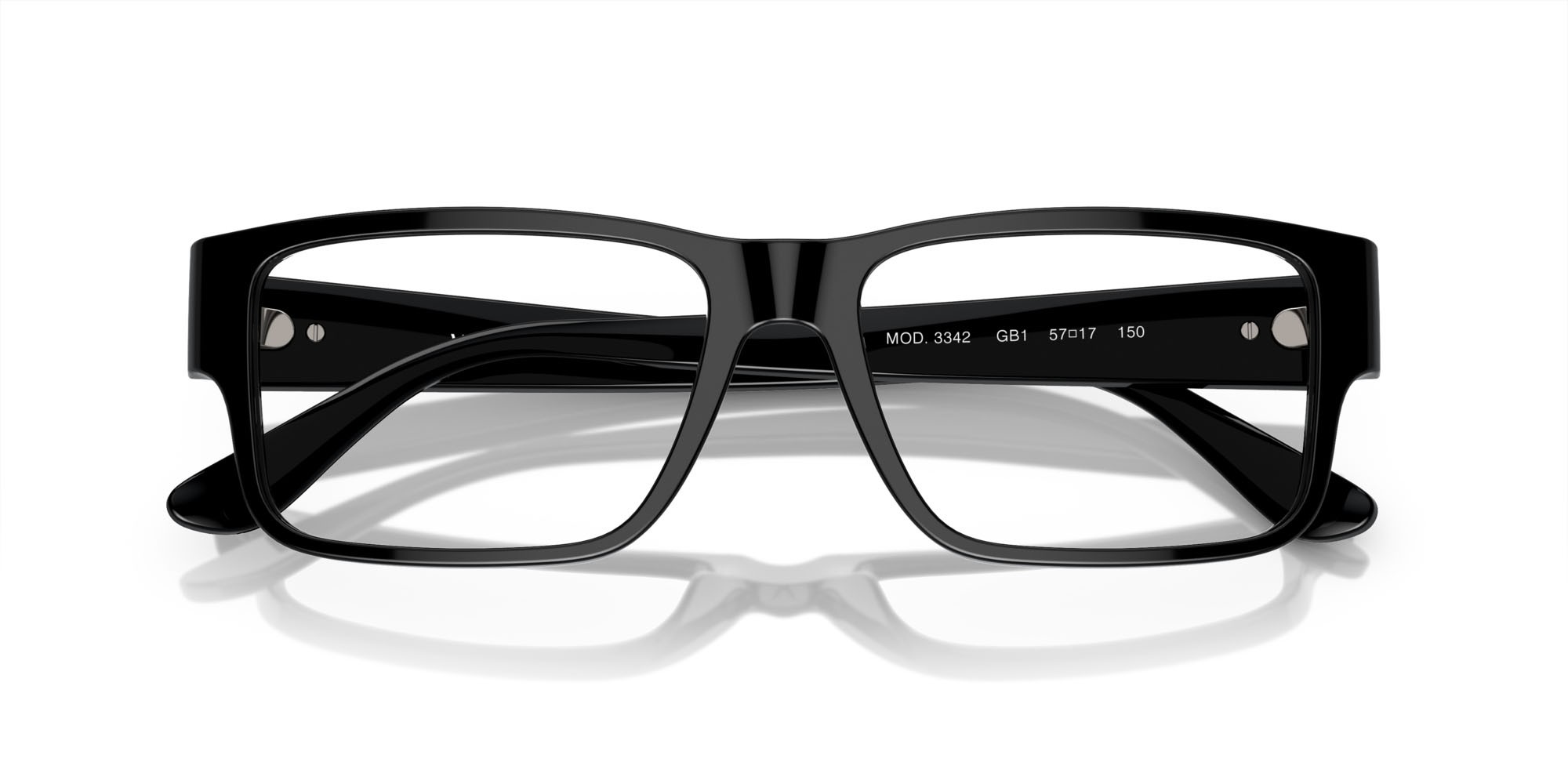 Eyeglasses Versace VE 3342 (GB1) color nero shape rectangle lenses lente demo