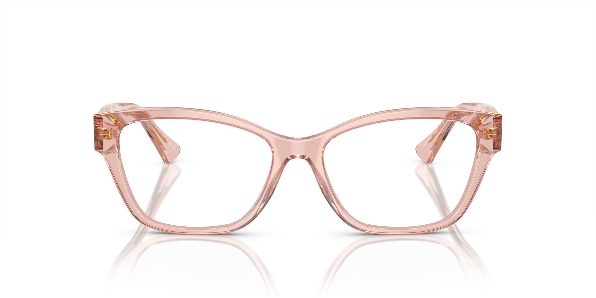 Occhiali da vista Versace VE 3344 (5434) colore marrone trasparente forma cat eye lenti lente demo