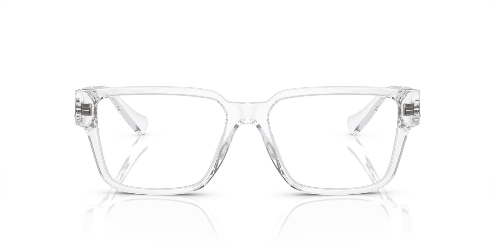 Brillen Versace VE 3346 (148) farbe cristallo form rechteckig gläser lente demo