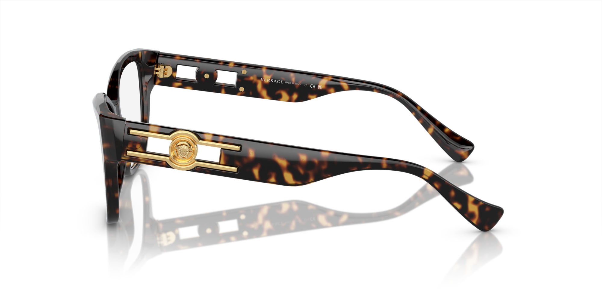 Eyeglasses Versace VE 3347 (108) color havana shape square lenses lente demo
