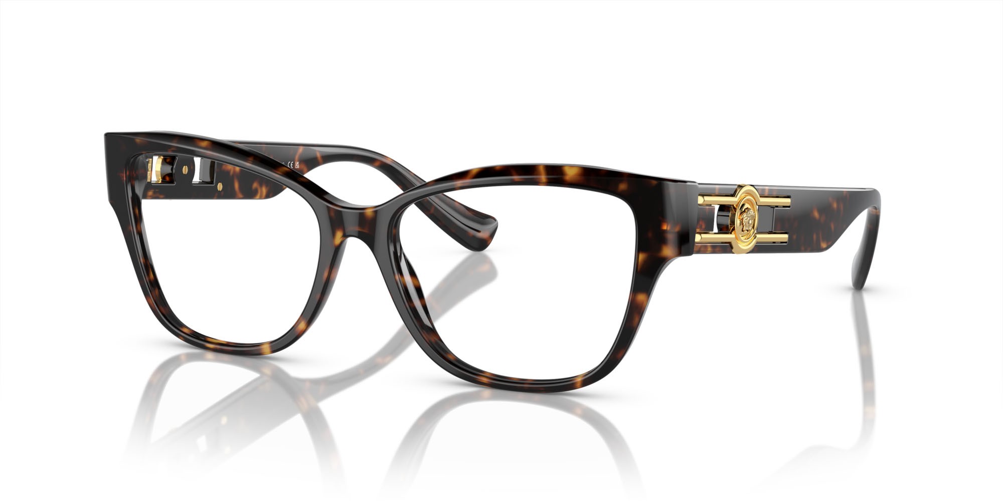 Eyeglasses Versace VE 3347 (108) color havana shape square lenses lente demo